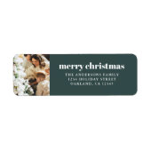 Moderne minimalistische foto met groene vrolijke k etiket (Voorkant)