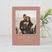 Moderne minimalistische foto met mix & match save the date (Staand voorkant)