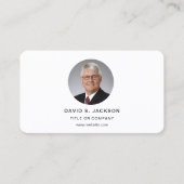 Moderne minimalistische foto met QR Code Social Me Visitekaartje (Voorkant)