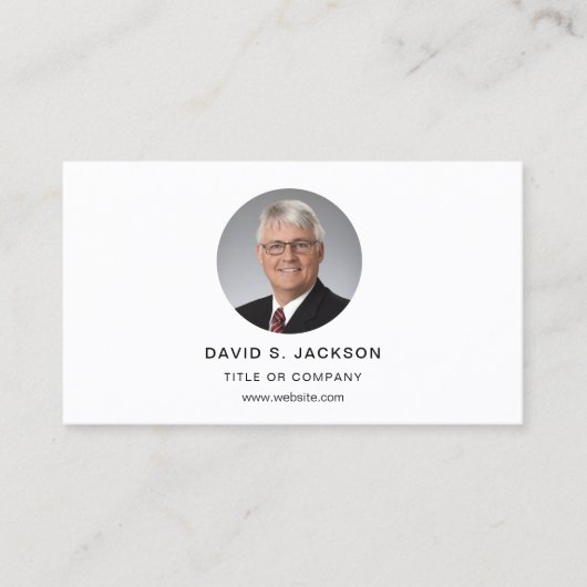 Moderne minimalistische foto met QR Code Social Me Visitekaartje (Voorkant)