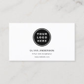 Moderne minimalistische foto met QR Code Social Me Visitekaartje (Voorkant)