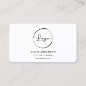 Moderne minimalistische foto met QR Code Social Me Visitekaartje (Voorkant)