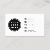 Moderne minimalistische foto met QR Code Social Me Visitekaartje (Achterkant)