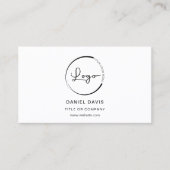 Moderne minimalistische foto met QR Code Social Me Visitekaartje (Voorkant)