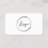 Moderne minimalistische foto met Social Media Icon Visitekaartje (Achterkant)