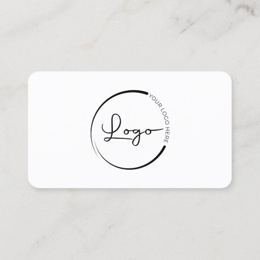 Moderne minimalistische foto met Social Media Icon Visitekaartje (Achterkant)