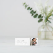 Moderne, minimalistische foto mini visitekaartje (Staand voorkant)