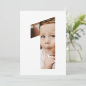 Moderne minimalistische foto nummer één eerste ver kaart (Staand voorkant)