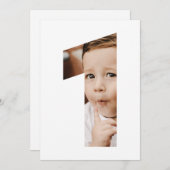 Moderne minimalistische foto nummer één eerste ver kaart (Voorkant / Achterkant)