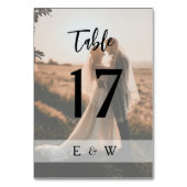 Moderne minimalistische foto overlay bruiloft kaart (Voorkant)