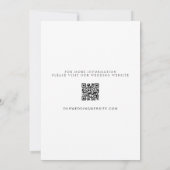 Moderne Minimalistische Foto-overlay QR-code Trouw Save The Date (Achterkant)