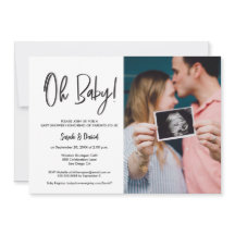 Moderne minimalistische foto paar baby shower