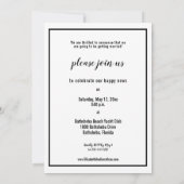 Moderne minimalistische foto-partij kaart (Achterkant)