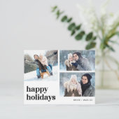 Moderne, minimalistische foto Prettige feestdagen Briefkaart (Staand voorkant)