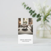 Moderne Minimalistische Foto Professioneel Wit Visitekaartje (Staand voorkant)