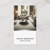 Moderne Minimalistische Foto Professioneel Wit Visitekaartje (Voorkant)
