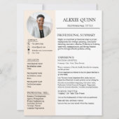 Moderne minimalistische foto professionele CV Kaar Kaart (Voorkant)