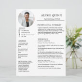 Moderne minimalistische foto professionele CV Kaar Kaart (Staand voorkant)