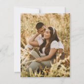 Moderne minimalistische foto QR code bruiloft Kaart (Achterkant)