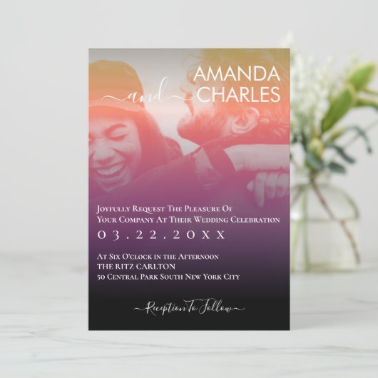 Moderne minimalistische foto QR code Kaart (Staand voorkant)