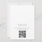 Moderne minimalistische foto QR code Kaart (Achterkant)