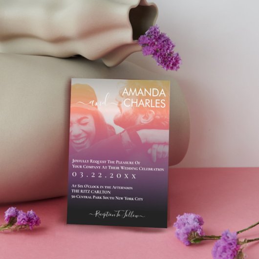 Moderne minimalistische foto QR code Kaart