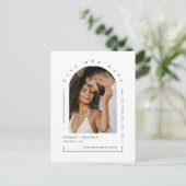 Moderne minimalistische foto-QR-code voor boogfoto Briefkaart (Staand voorkant)