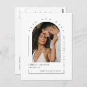 Moderne minimalistische foto-QR-code voor boogfoto Briefkaart (Voorkant / Achterkant)