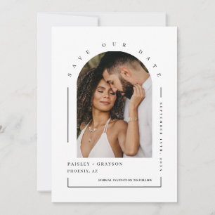 Moderne minimalistische foto-QR-code voor boogfoto Kaart