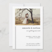 Moderne Minimalistische Foto Save The Date (Achterkant)