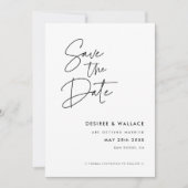 Moderne minimalistische foto save the date (Voorkant)