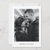 Moderne minimalistische foto save the date (Achterkant)