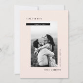 Moderne minimalistische foto save the date (Voorkant)