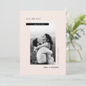 Moderne minimalistische foto save the date (Staand voorkant)