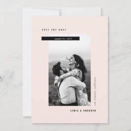 Moderne minimalistische foto save the date
