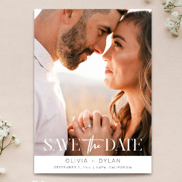 Moderne Minimalistische Foto Save The Date