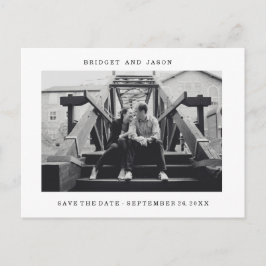 Moderne MINIMALISTISCHE FOTO SAVE THE DATE Aankondigingskaart