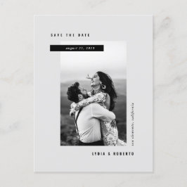 Moderne minimalistische foto Save the Date Briefka Aankondigingskaart