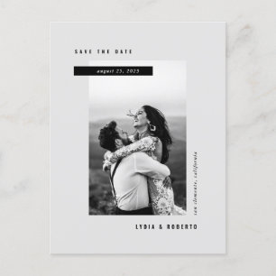 Moderne minimalistische foto Save the Date Briefka Aankondigingskaart