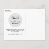 Moderne minimalistische foto Save the Date Briefka Aankondigingskaart (Achterkant)