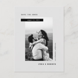 Moderne minimalistische foto Save the Date Briefka Aankondigingskaart