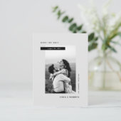 Moderne minimalistische foto Save the Date Briefka Aankondigingskaart (Staand voorkant)