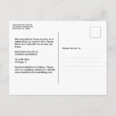 Moderne minimalistische foto Save the Date Briefka Briefkaart (Achterkant)