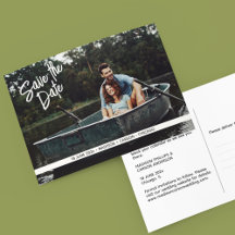 Moderne minimalistische foto Save the Date Briefka
