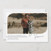 Moderne Minimalistische Foto Save the Date Kaart (Voorkant)