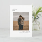 Moderne Minimalistische Foto Save the Date Kaart (Staand voorkant)