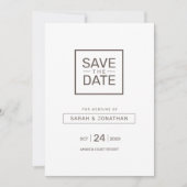 Moderne Minimalistische Foto Save the Date Kaart (Voorkant)