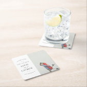 Moderne minimalistische foto Save the Date Onderze Kartonnen Onderzetters (Insitu)