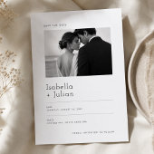 Moderne Minimalistische Foto Save the Date Uitnodi