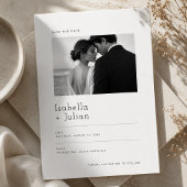 Moderne Minimalistische Foto Save the Date Uitnodi